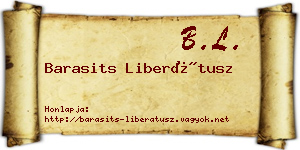 Barasits Liberátusz névjegykártya